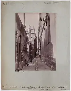 Vue de la ruelle en 1904 (photographie d'Emmanuel Pottier)