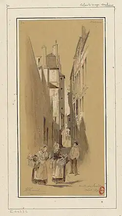 Dessin de Jules-Adolphe Chauvet, 1891.