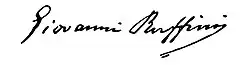signature de Giovanni Ruffini