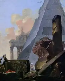 Jean Barbault, Ruines avec la pyramide de Sextius, 1754, Angers, musée des Beaux-Arts.