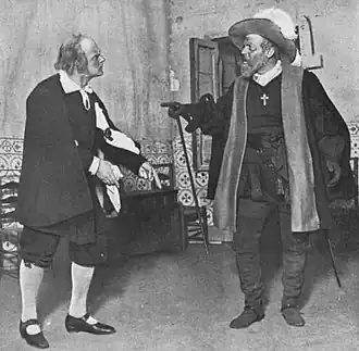 :Enrique Borrás&nbsp;(es) (Pedro Crespo, à gauche) et :Leovigildo Ruiz Tatay&nbsp;(es) (Don Lope, à droite) dans une mise en scène au Teatro Español de Madrid en 1909.