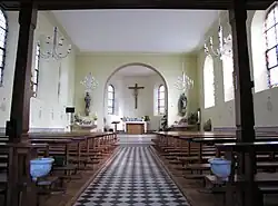 Intérieur de l'église catholique Saint-Georges de Rumersheim.