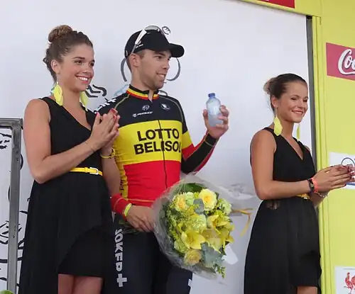 Jens Debusschere, vainqueur de la 1re&nbsp;étape du Tour de Wallonie 2014.
