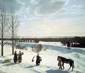 Nikifore Krylov : Hiver russe (Krylov), Musée russe (1827)