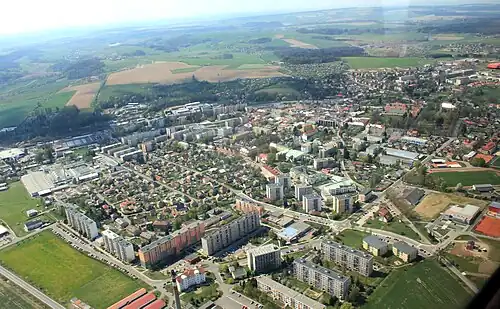Vue aérienne de Rychnov nad Kněžnou.