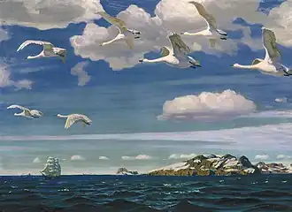 Dans l'azur bleu 1918 Huile sur toile. 109×152 cmGalerie Tretiakov