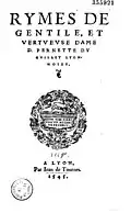 "Rymes de gentile, et vertueuse dame D. Pernette Du Guillet"