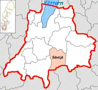 Localisation de Sävsjö
