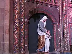 Groupe sculpté "Éducation de la Vierge" (1829).