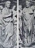 Fig. 20. Statues intercalaires (gauche : Nicola et Arnolfo, droite : 5e maître).
