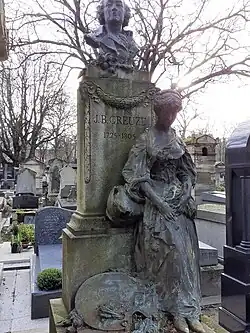 Ernest Dagonet, La Cruche cassée, d'après Greuze, ornant la tombe du peintre à Paris au cimetière de Montmartre.
