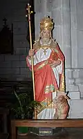 Église Saint-Pierre : statue de saint Cornély.