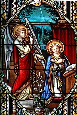 Vitrail d'Henri Feur : Annonciation