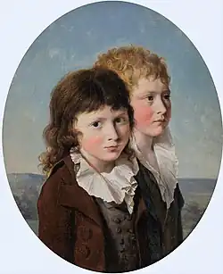 Les jumeaux Charles-Alphonse et Pierre-Emmanuel Seriziat (portrait par Serangeli, 1795, Musée Fabre).