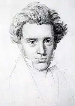 Portrait peint de Søren Kierkegaard