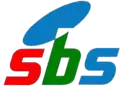 Premier logo de SBS, utilisé de 1990 à 1994.