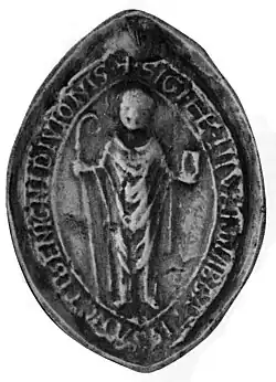 Sceau de Nivard, abbé de Saint-Bénigne.