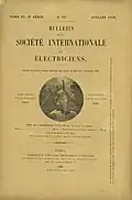 Couverture du no&nbsp;57 de juillet 1906 du bulletin de la Société internationale des électriciens.