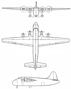 Description de l'image SNCAC NC 211 3 view L'Aerophile July 1946.png.