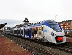 TER (rame Régiolis en livrée alsacienne).