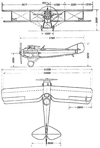 vue en plan de l’avion