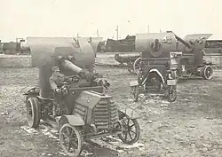 Canon de 102/35 sur un SPA 9000 capturé par les Autrichiens pendant la Première Guerre mondiale