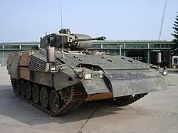 Véhicule de combat d'infanterie Puma. Démonstrateur de mobilité (VS2) avec simulateurs de poids (2009).