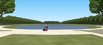 Vue simulée du canal de Stains au XVIIIe siècle