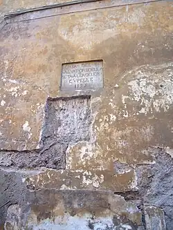 Inscription dédiée datée de 1195