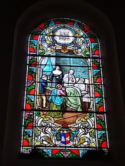 Église de Saïx, vitrail par Louis-Victor Gesta.