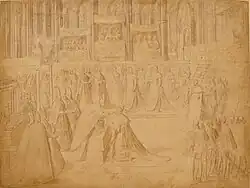 sacre de Henri III par Antoine Caron.