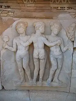 Les Trois Grâces, suite érotique du jugement de Pâris.