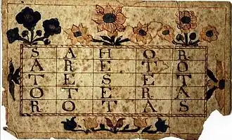 Papier avec talisman d'Allemands de Pennsylvanie (vers 1790).