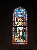 Vitrail représentant saint Sébastien.