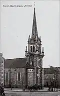 Saint-Barthélemy (Morbihan) : l'église paroissiale au début du XXe&nbsp;siècle.