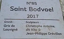 Plaque d'identification Saint-Bodvael