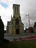 La façade de l'église Saint-Christophe.