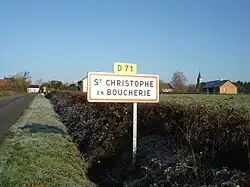 Le panneau d'entrée d’agglomération en 2012.