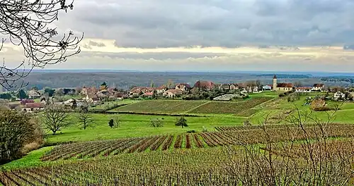 Le hameau de Montmalin vu depuis «le Désert».