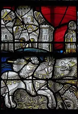 Vitrail de saint Georges.