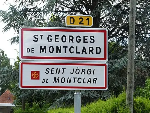 Nouveaux panneaux en français et occitan.