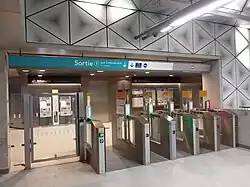 Panneau signalétique de la sortie no&nbsp;1.