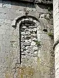 Fenêtre bouchée du triforium, côté est.
