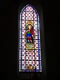 Église Saint-Guyomard : vitrail de saint Maurice d'Agaune.