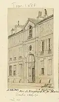 Ancienne maison du Patronage de jeunes filles détenues, libérées et abandonnées démolie en 1888 au no&nbsp;71.