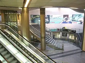 La salle d'échanges créée sous la cour de Rome avec l'arrivée de la ligne 14.