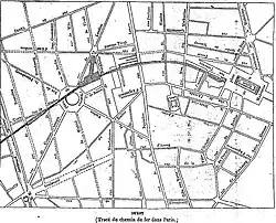 Plan du prolongement du chemin de fer de Saint-Germain place de la Madeleine, rue Tronchet.