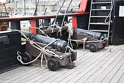 Les canons du pont.