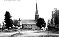 Saint-Séglin : l'église et son calvaire au début du XXe&nbsp;siècle (carte postale).