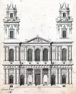 Premier projet de Servandoni pour l'église Saint-Sulpice